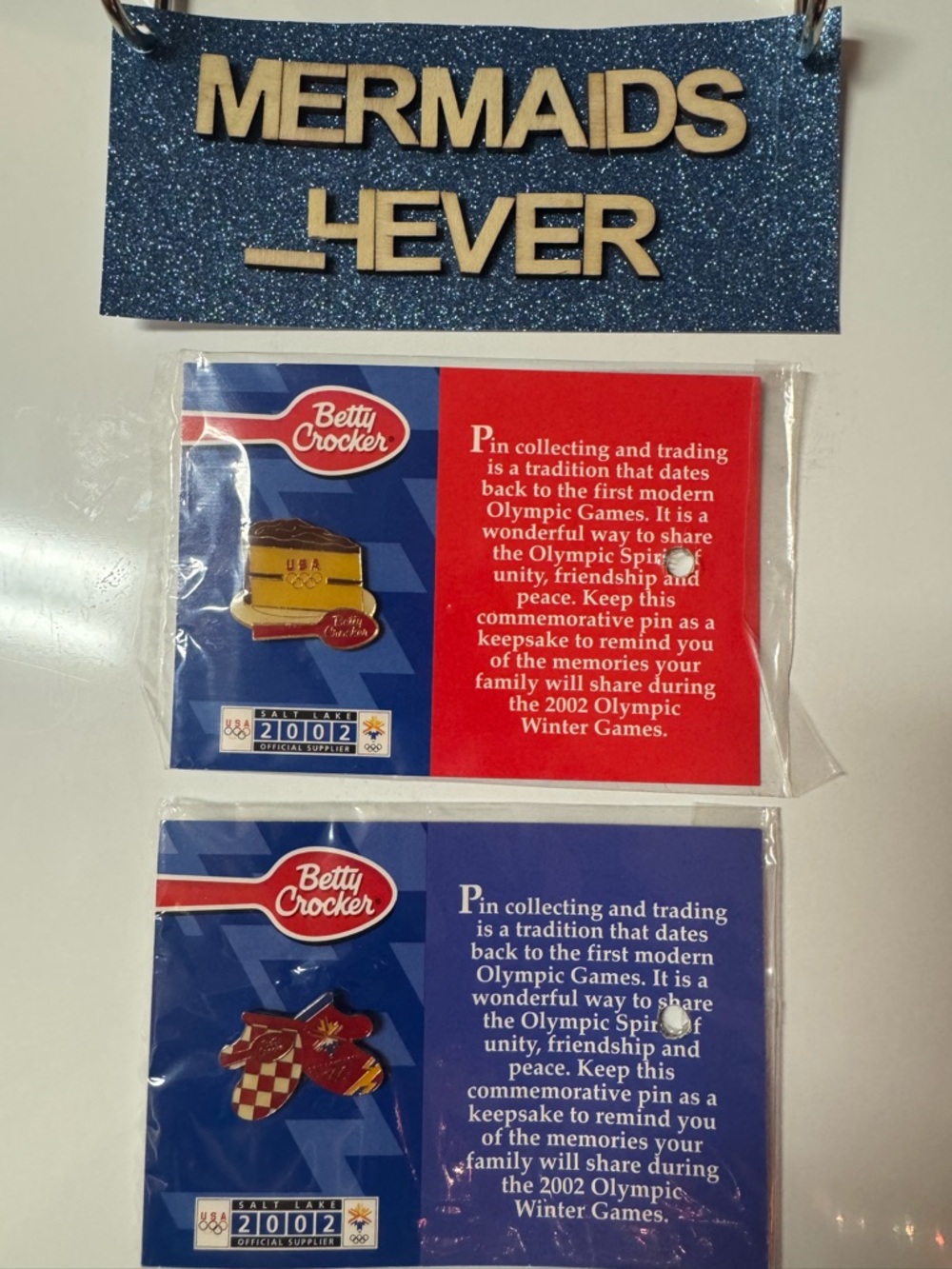 2002 Salt Lake City Utah Betty Crocker Two Olympic Collectible Pin Sets Sealed